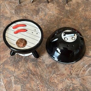 Backyard BBQ Clay Art Salt and Pepper Shaker Set